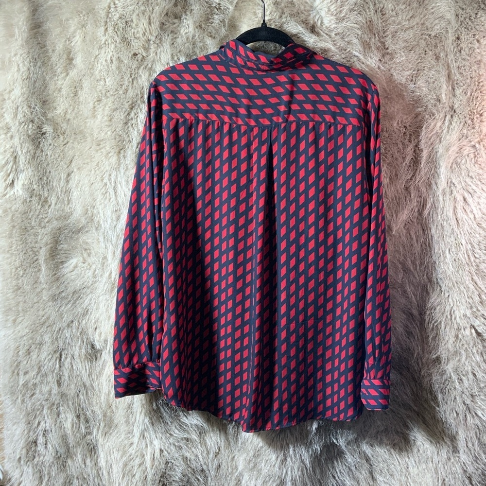 Banana Republic Red and Black Geometric Shirt - Picture 3 of 8